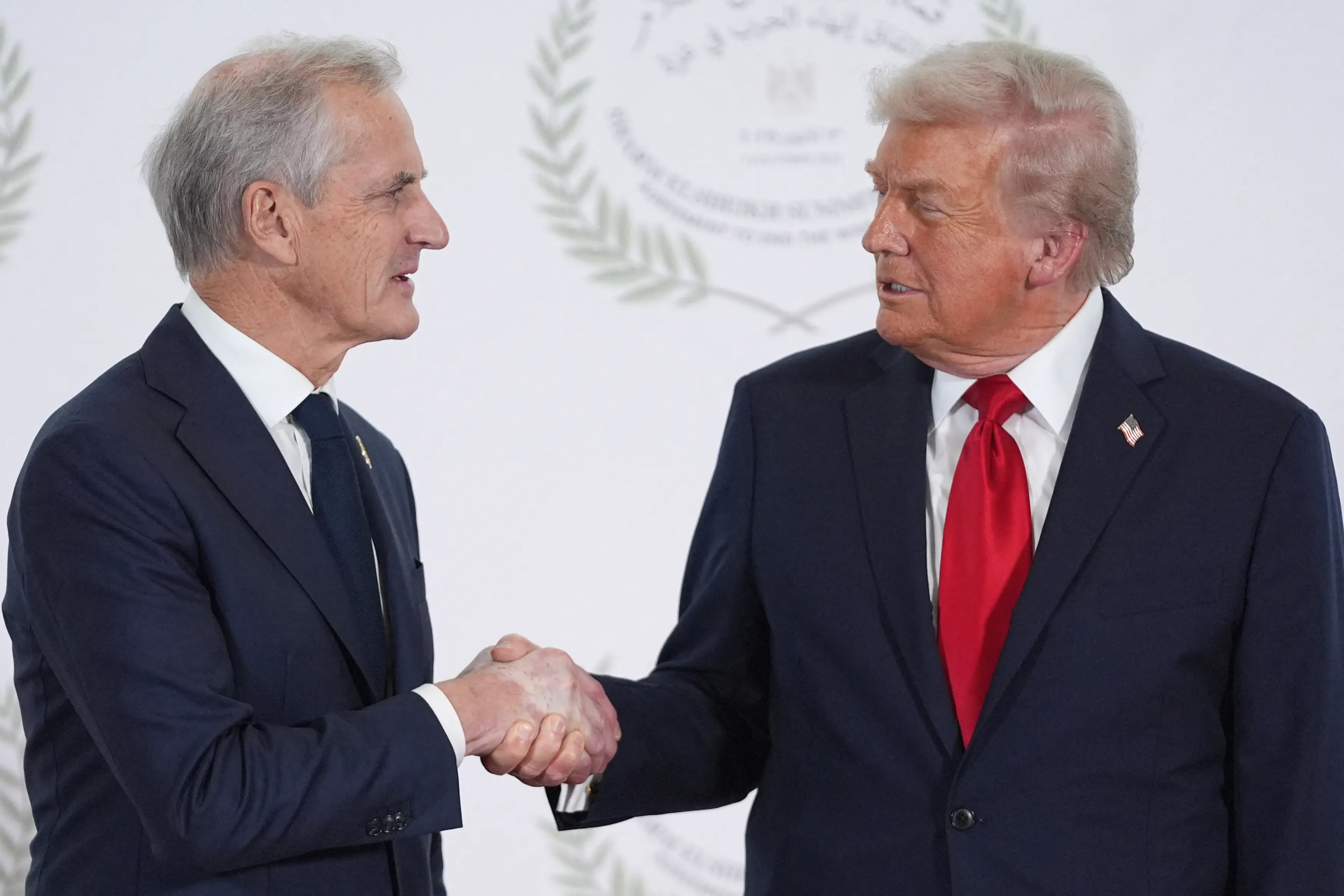 President Trump sent the letter to Norway's Prime Minister Jonas Gahr Støre (EVAN VUCCI/POOL/AFP via Getty Images)