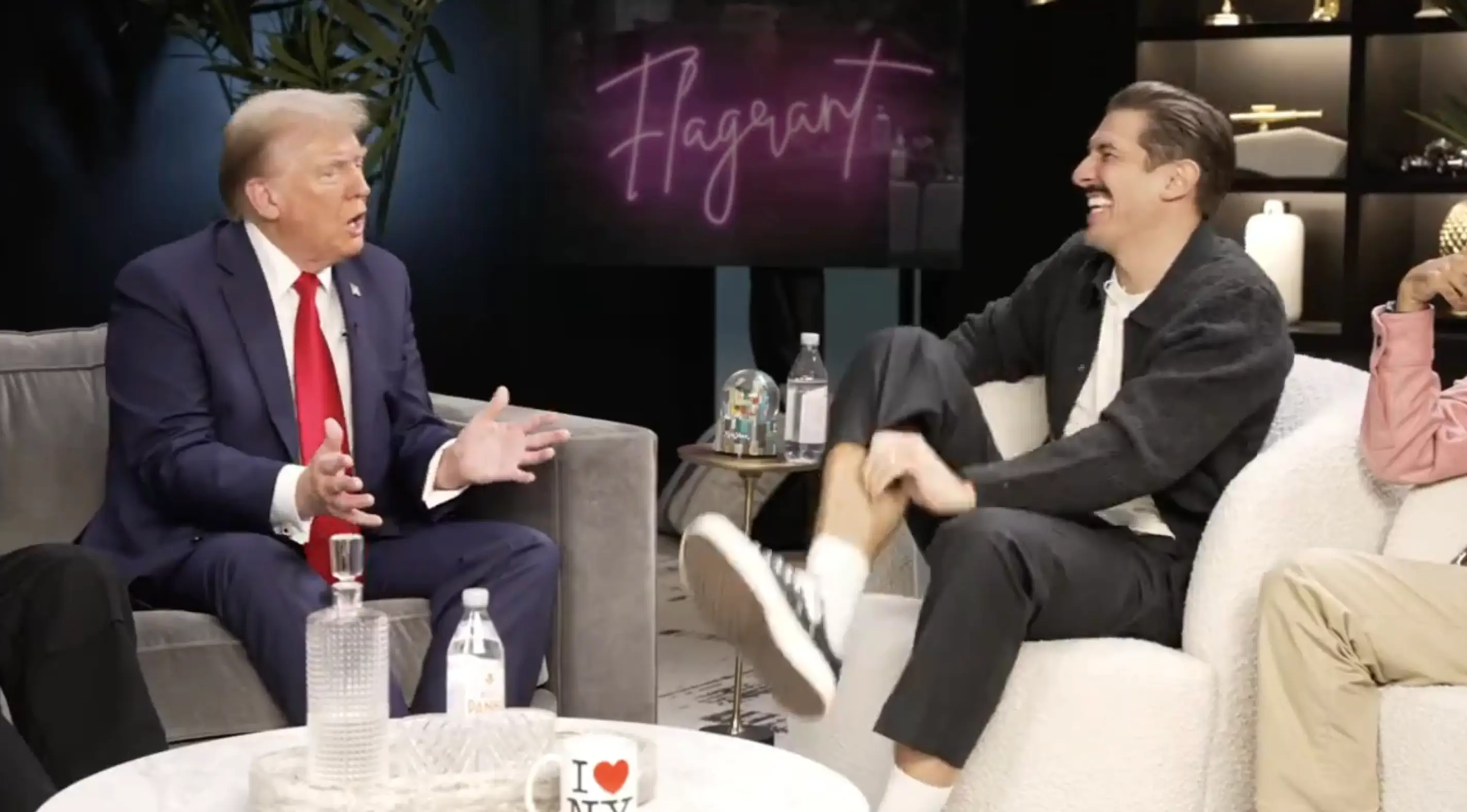Donald Trump appeared on the Flagrant podcast as part of his presidential campaign. (Flagrant podcast/YouTube)