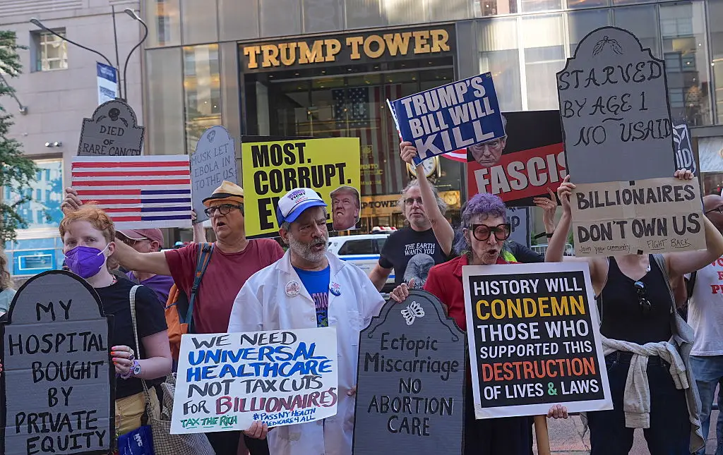 The professor estimates a civil war could spark in the next 10 years as states might seek independence from federal government and laws (Selcuk Acar/Anadolu via Getty Images)