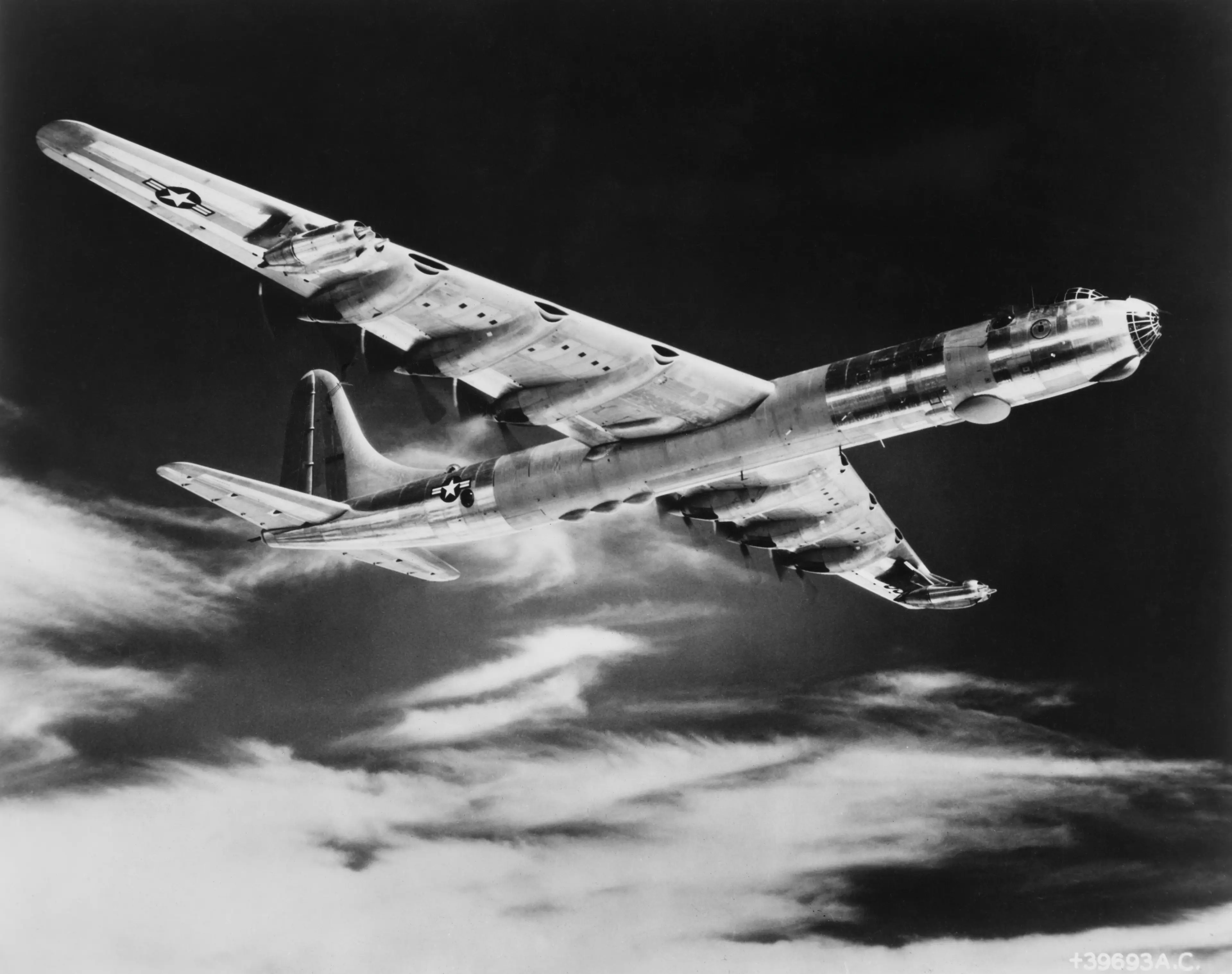 A Convair B-36, which had four jet engines and six propellors in later models (Archive Photos/Getty Images)