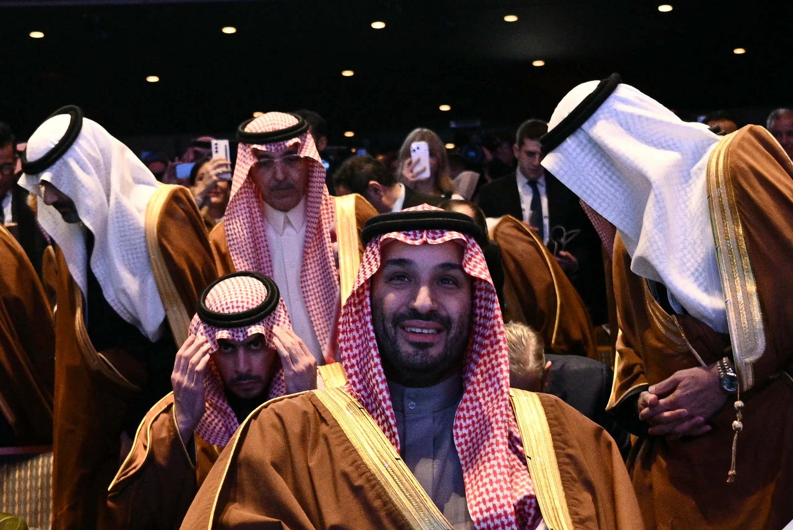 The first signs that The Line was being scrubbed emerged at a November Saudi investment forum (BRENDAN SMIALOWSKI/AFP via Getty Images)