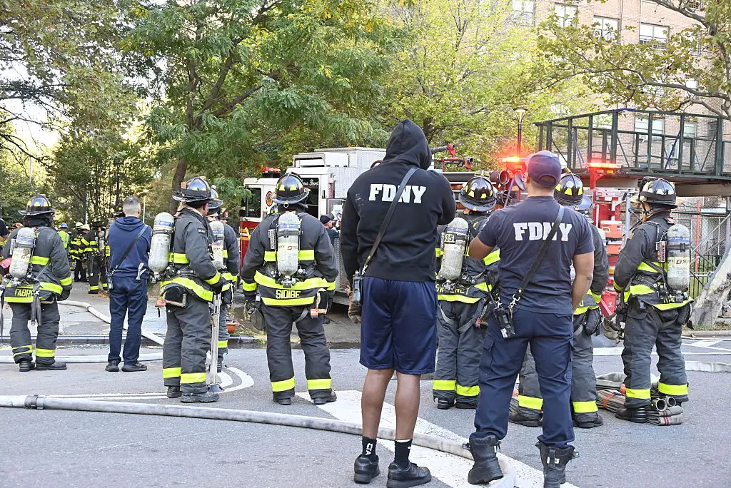 Members of the FDNY and authorities rushed to the scene at 205 Alexander Avenue in Bronx, New York (Kyle Mazza/Anadolu via Getty Images)