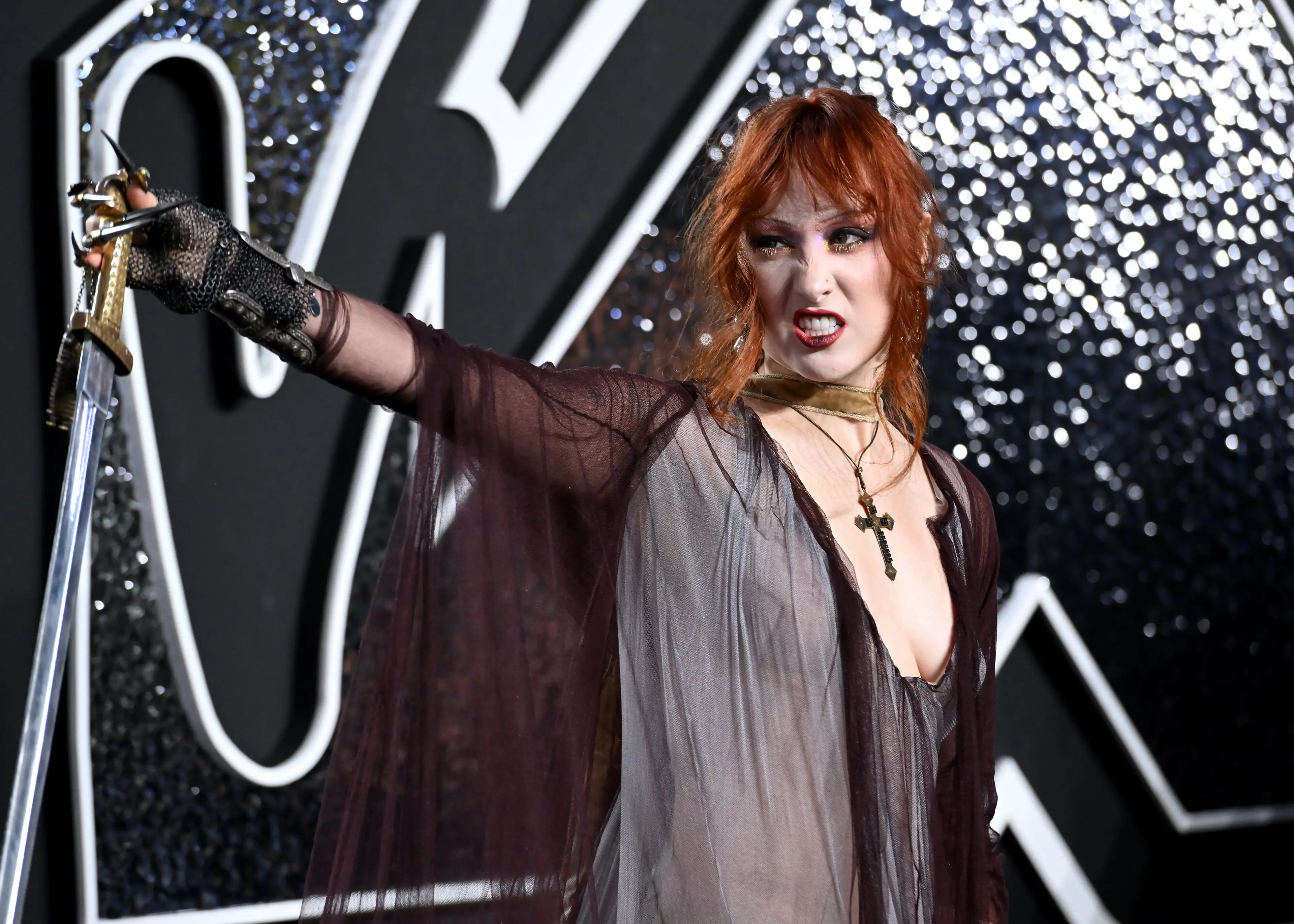 She also gave a medieval-themed performance of 'Good Luck, Babe!' (Noam Galai/Getty Images for MTV)