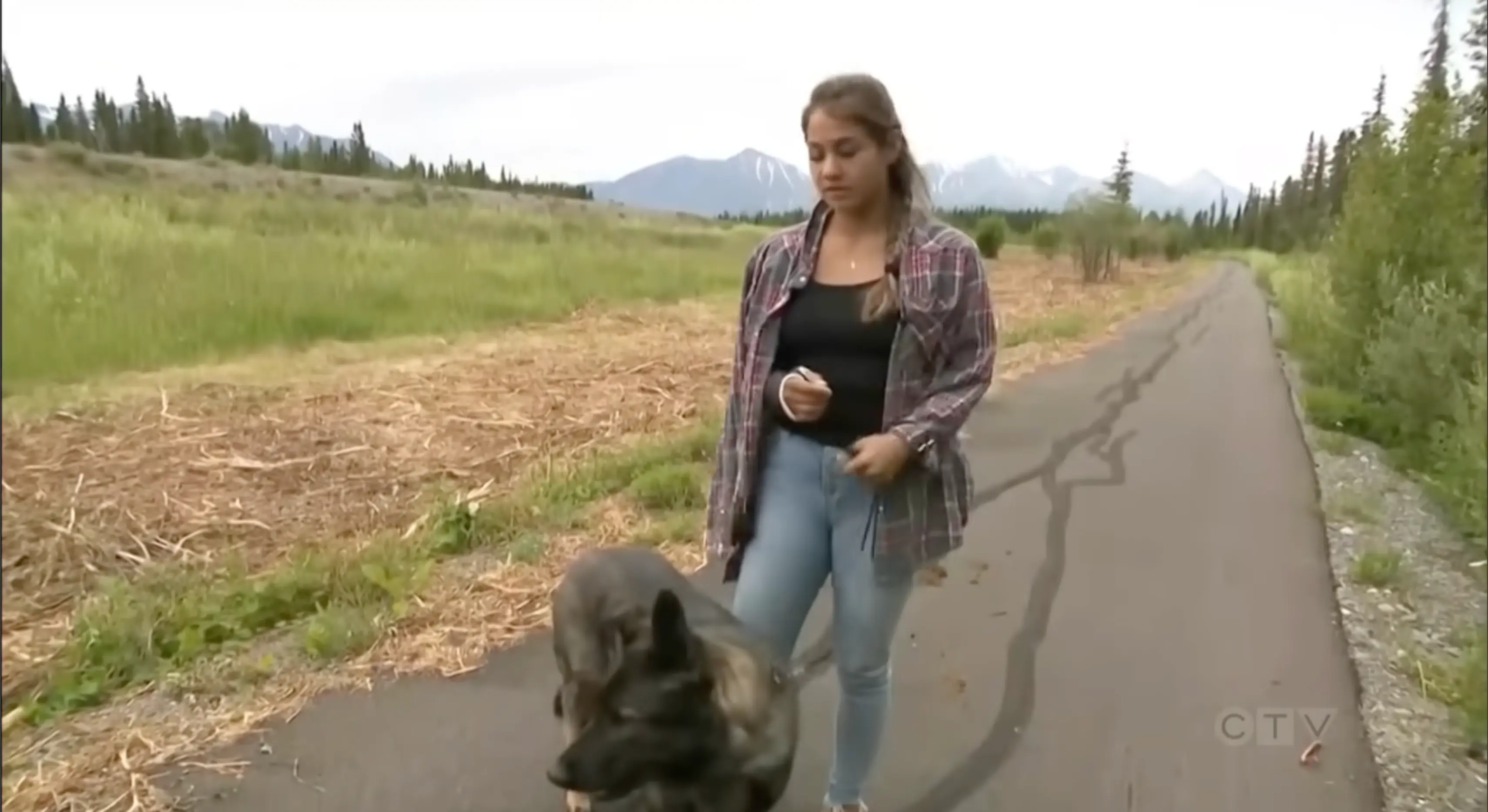 Vanessa revisited the attack site for a televised interview (CTV News)