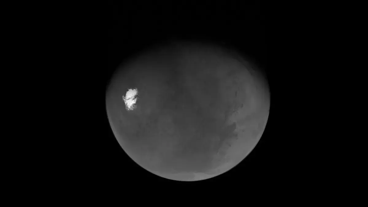 It was the first view of an almost 'full Mars' NASA/JPL-Caltech/ASU