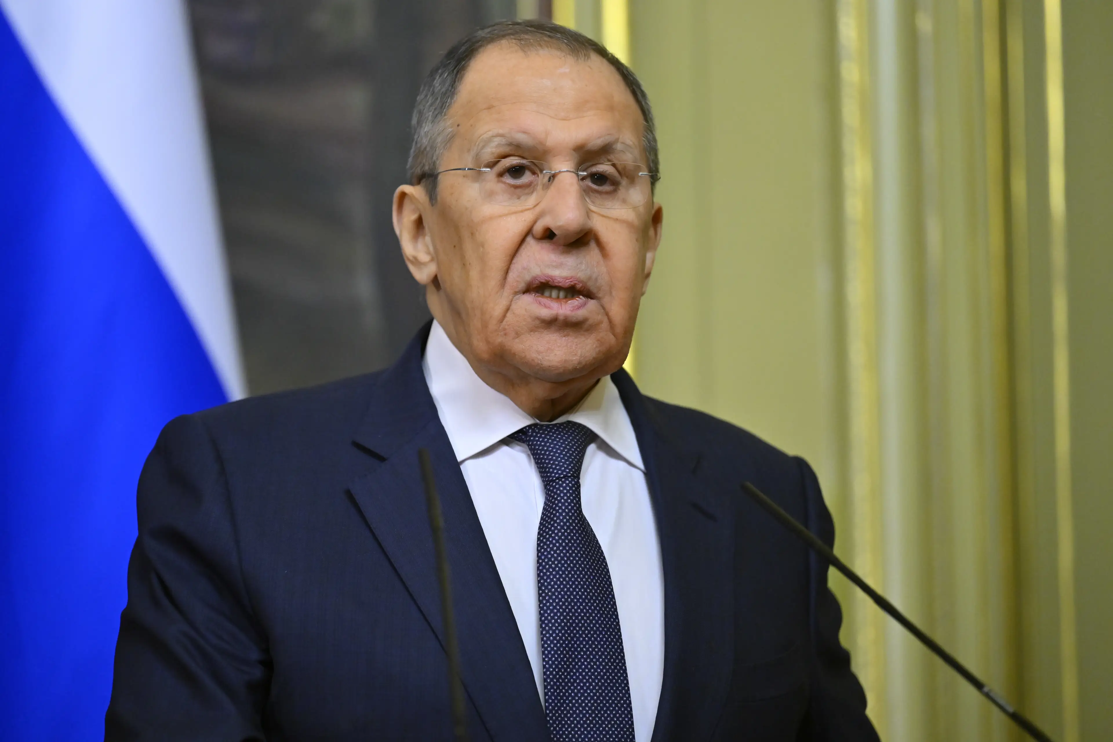 Foreign Minister Sergey Lavrov claims Russia hasn't been involved in the US-Ukraine negotiations (Sefa Karacan/Anadolu via Getty Images)
