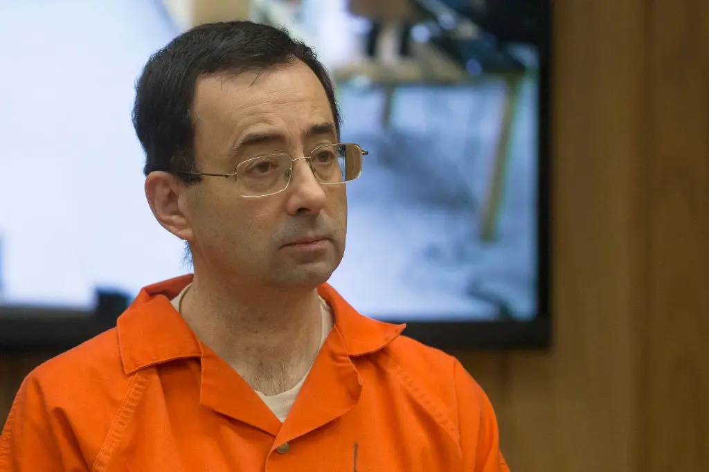 The letter was allegedly sent by Jeffrey Epstein to the former USA Gymnastics doctor Larry Nassar, who is currently serving multiple sentences for sexual abuse crimes (RENA LAVERTY/AFP via Getty Images)