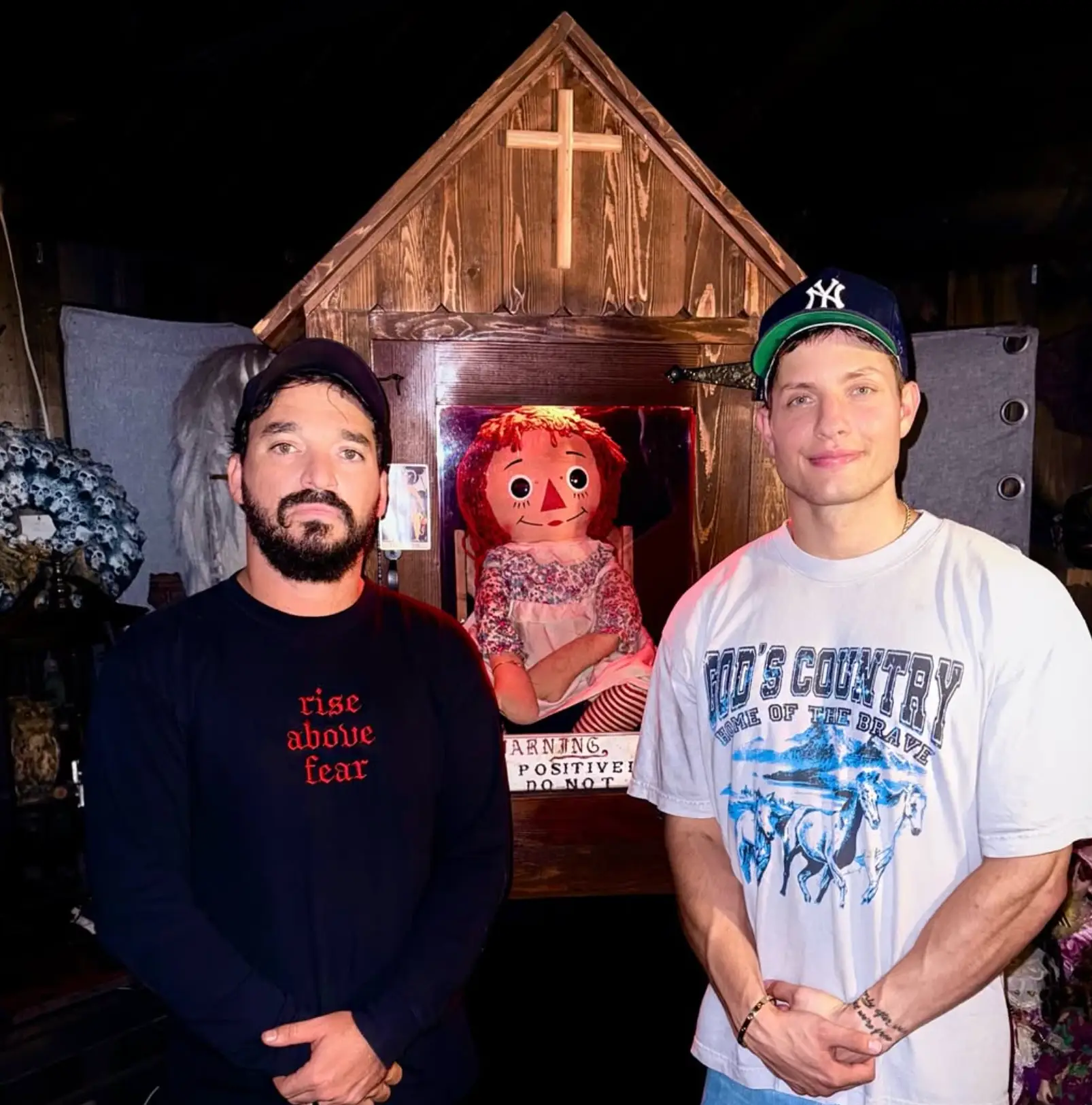 Elton Castee and Matt Rife are the legal guardians of the original Annabelle doll (Instagram/mattrife)