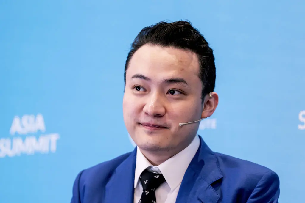 Justin Sun reportedly sent a $4.5 million 'bride price' to Tian's parents (Bryan van der Beek/Bloomberg via Getty Images)