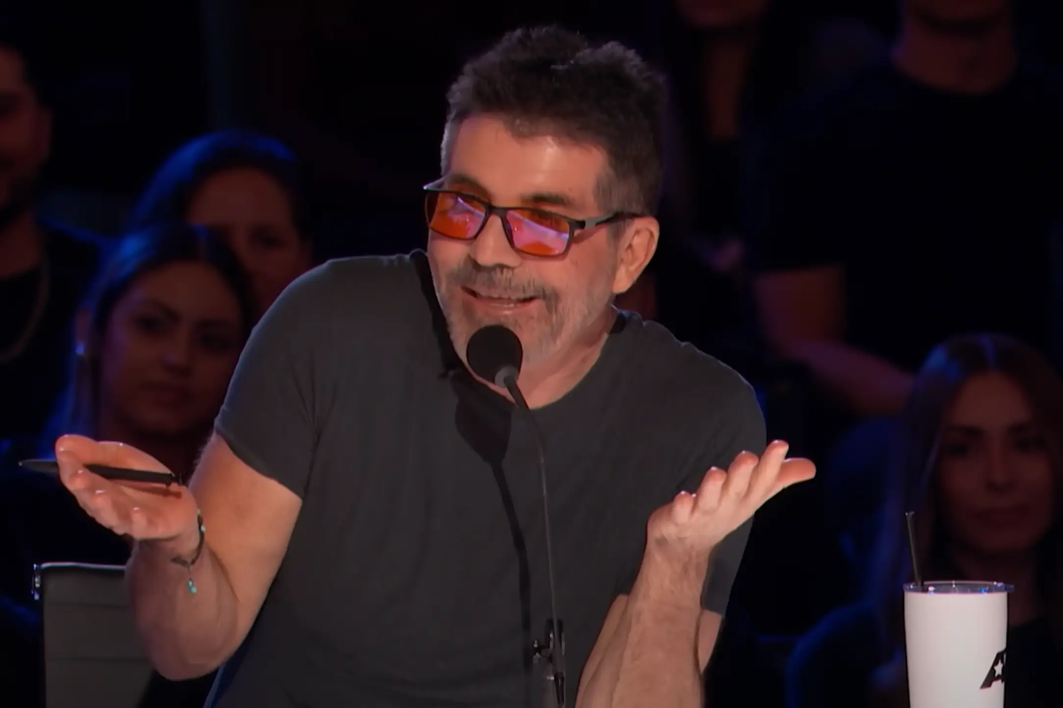 Simon Cowell loved the act, with viewers saying he was grinning 'ear to ear'. (NBC)