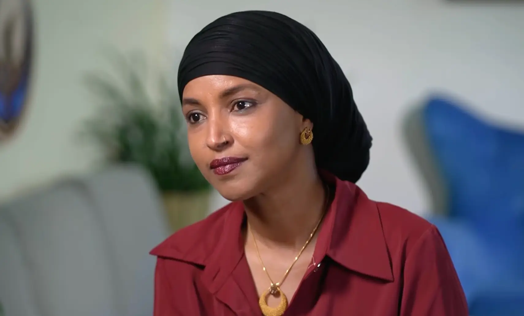Ilhan Omar has denied that she's related to her ex husband (MS Now/YouTube)