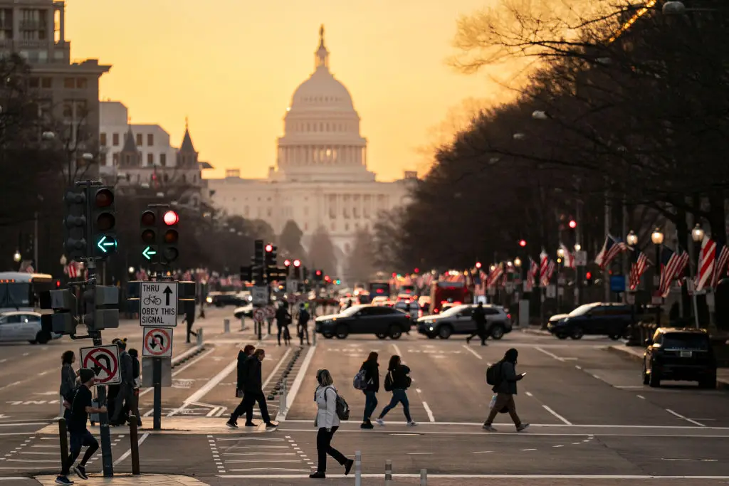 The number of continuing claims, a proxy for the number of people receiving benefits, filed by federal workers for the week ended February 22 was 8,215, up from 7,412 the week prior (Al Drago/Bloomberg via Getty Images)