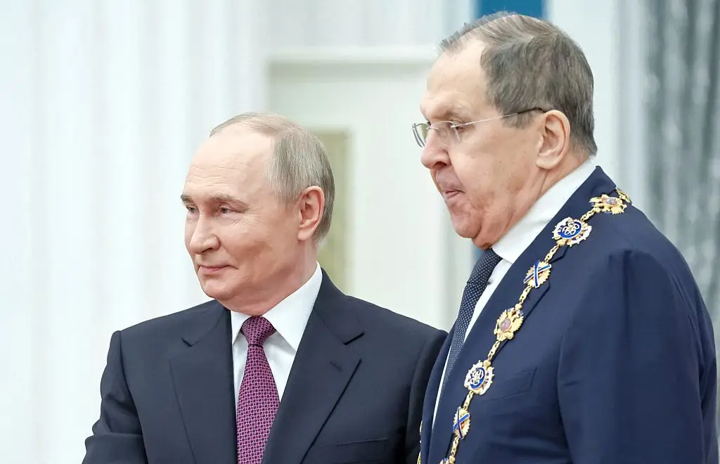 Sergey Lavrov warned NATO and the EU of retaliation (ALEXANDER KAZAKOV/POOL/AFP via Getty Images)