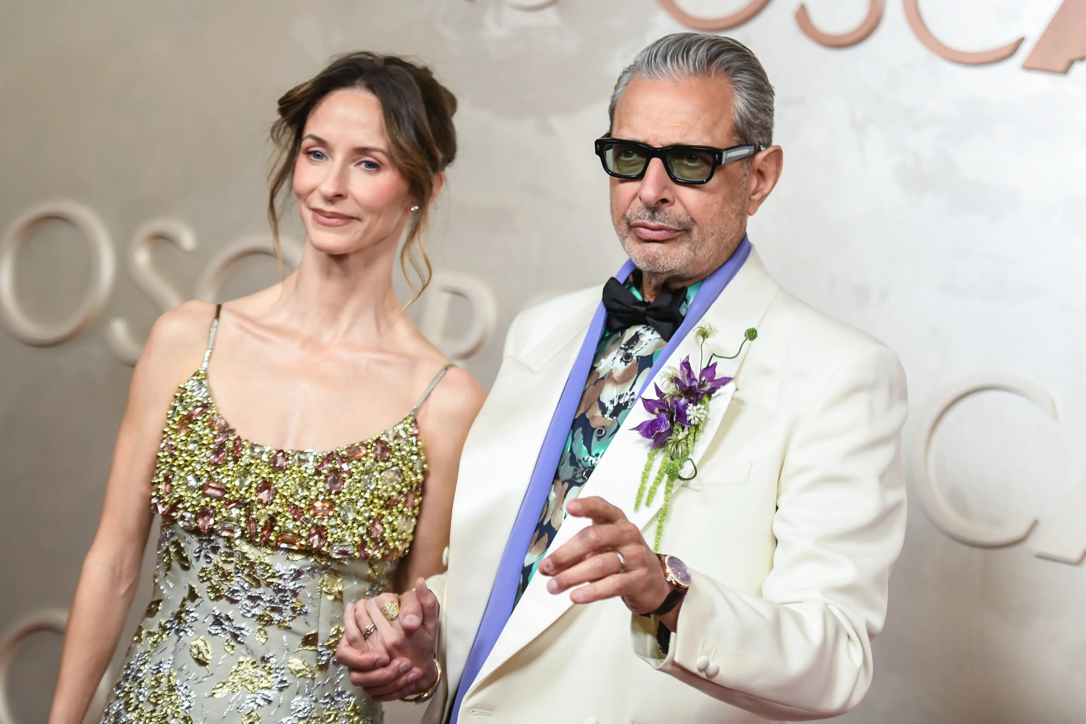 The actor was joined by his wife for the star-studded affair (JC Olivera/WWD via Getty Images)