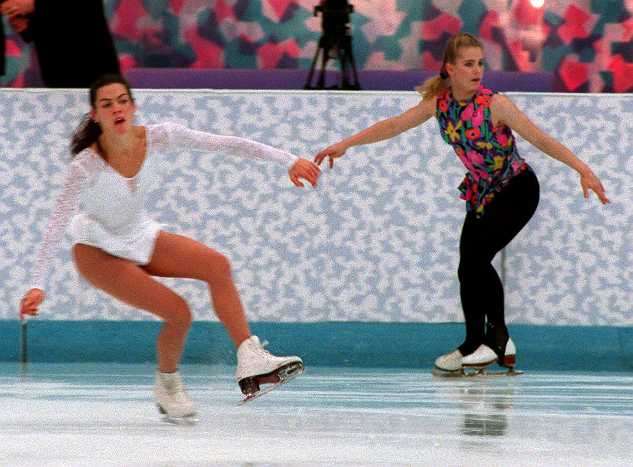Nancy Kerrigan and Tonya Harding (John Tlumacki/The Boston Globe via Getty Images) 