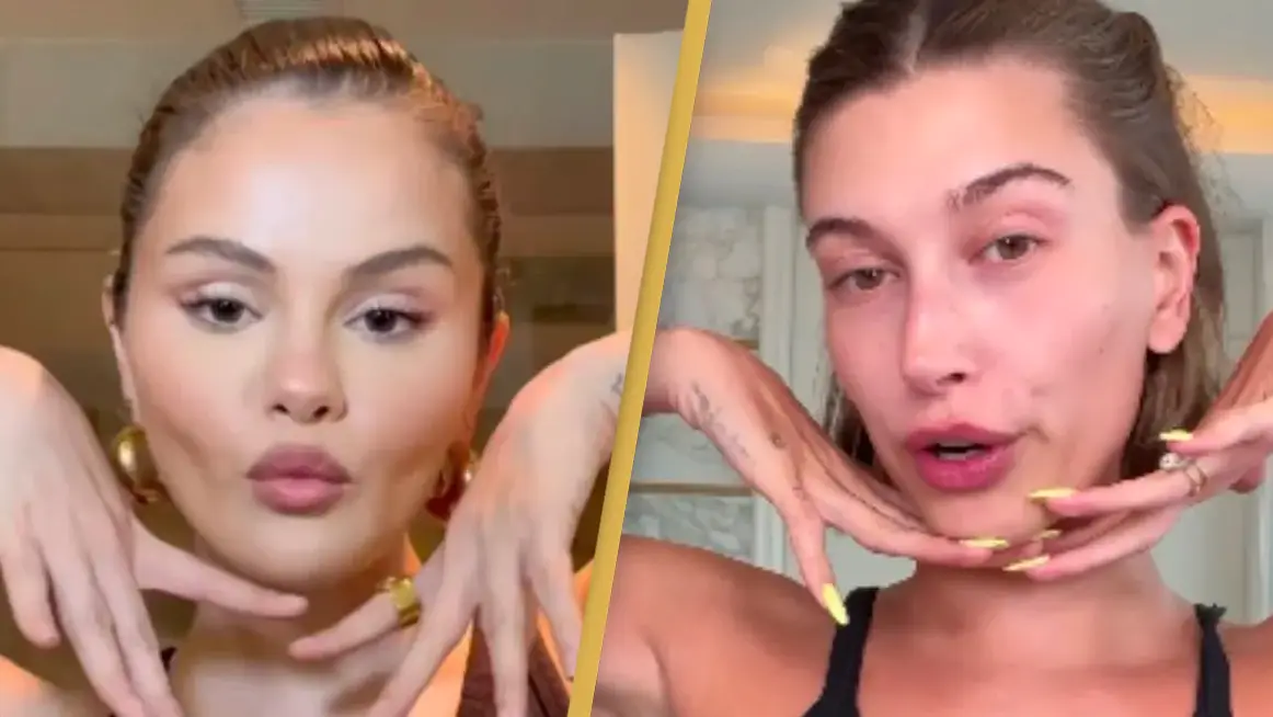 Selena Gomez/TikTok. Hailey Bieber/Instagram