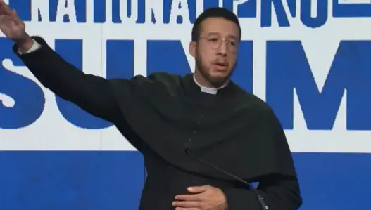 The now-disgraced priest admitted he copied Musk (Twitter/calvinrobinson)