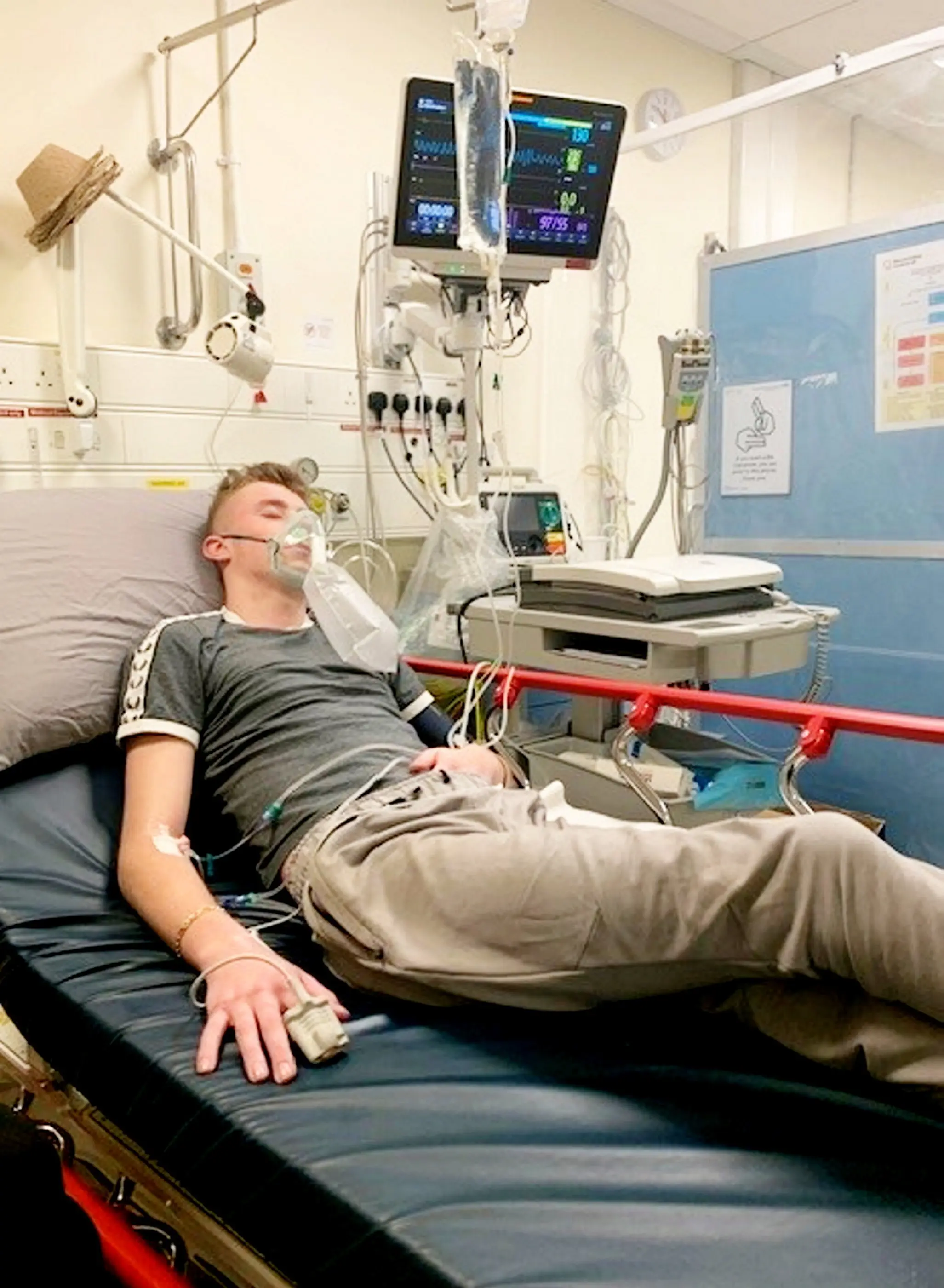 The young man shrugged off his symptoms (SWNS)