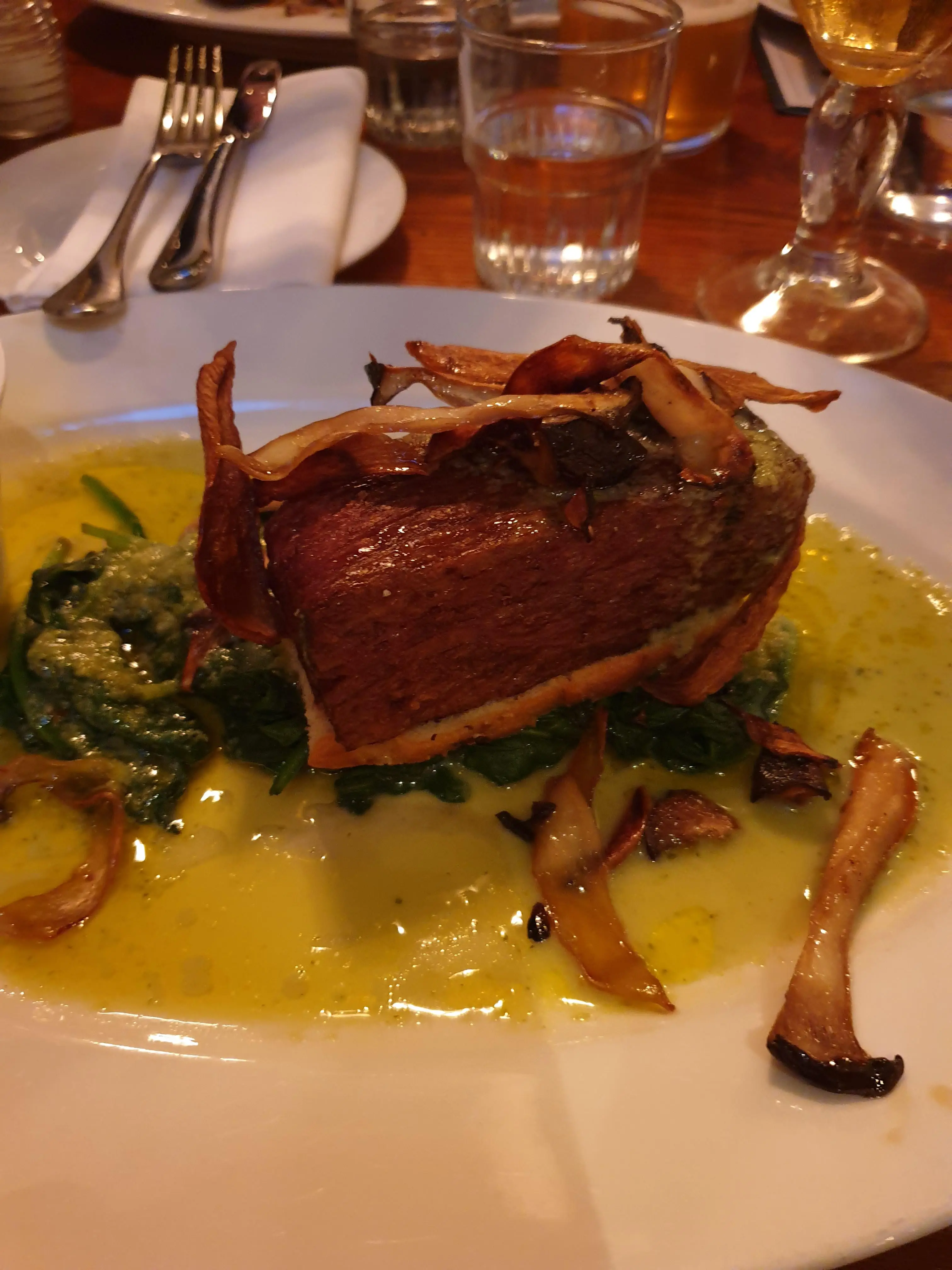 A succulent-looking 3D-printed steak doused in garlic butter (Reddit/djkmart)