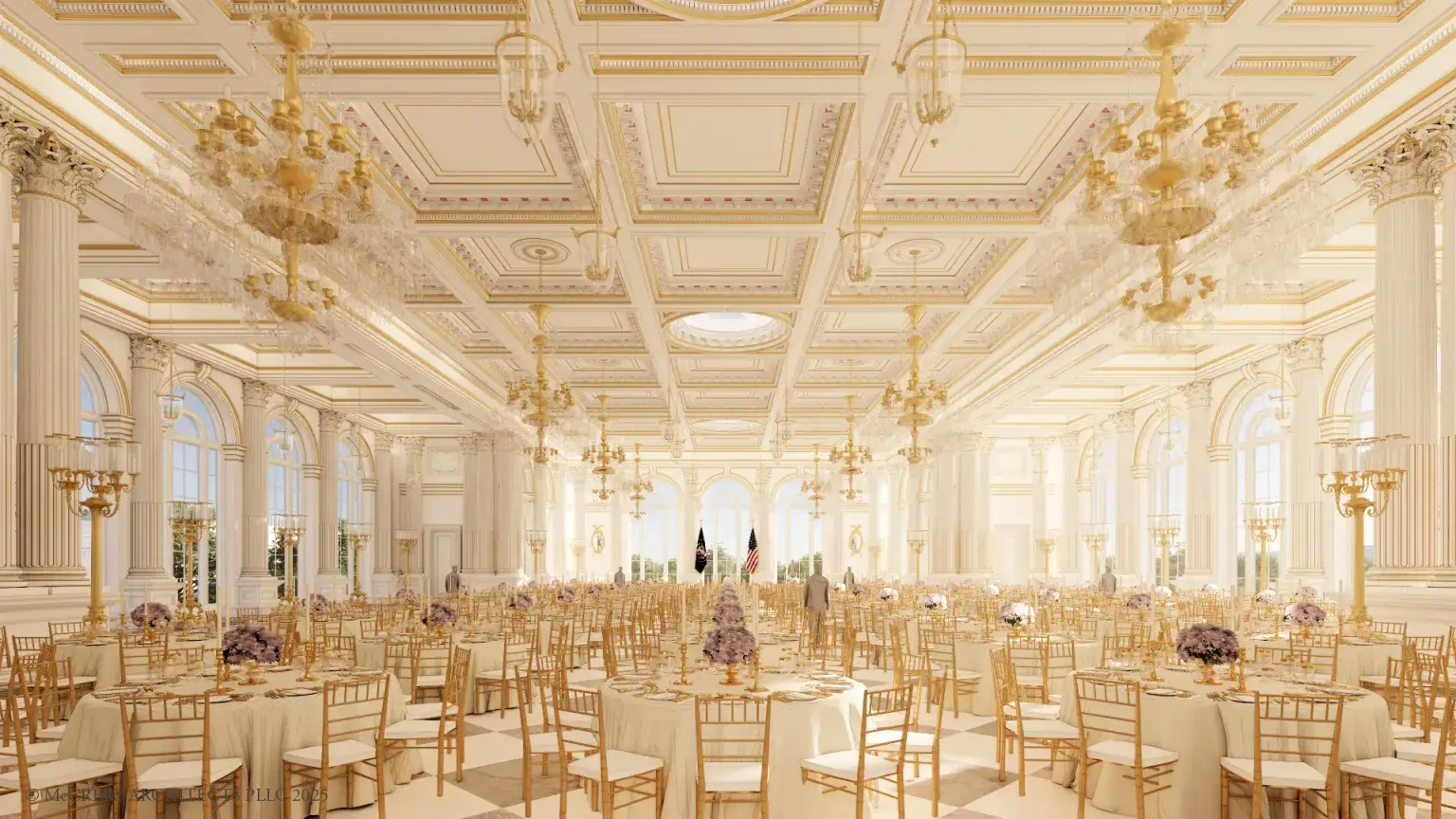 The blueprint of the new ballroom (The White House)