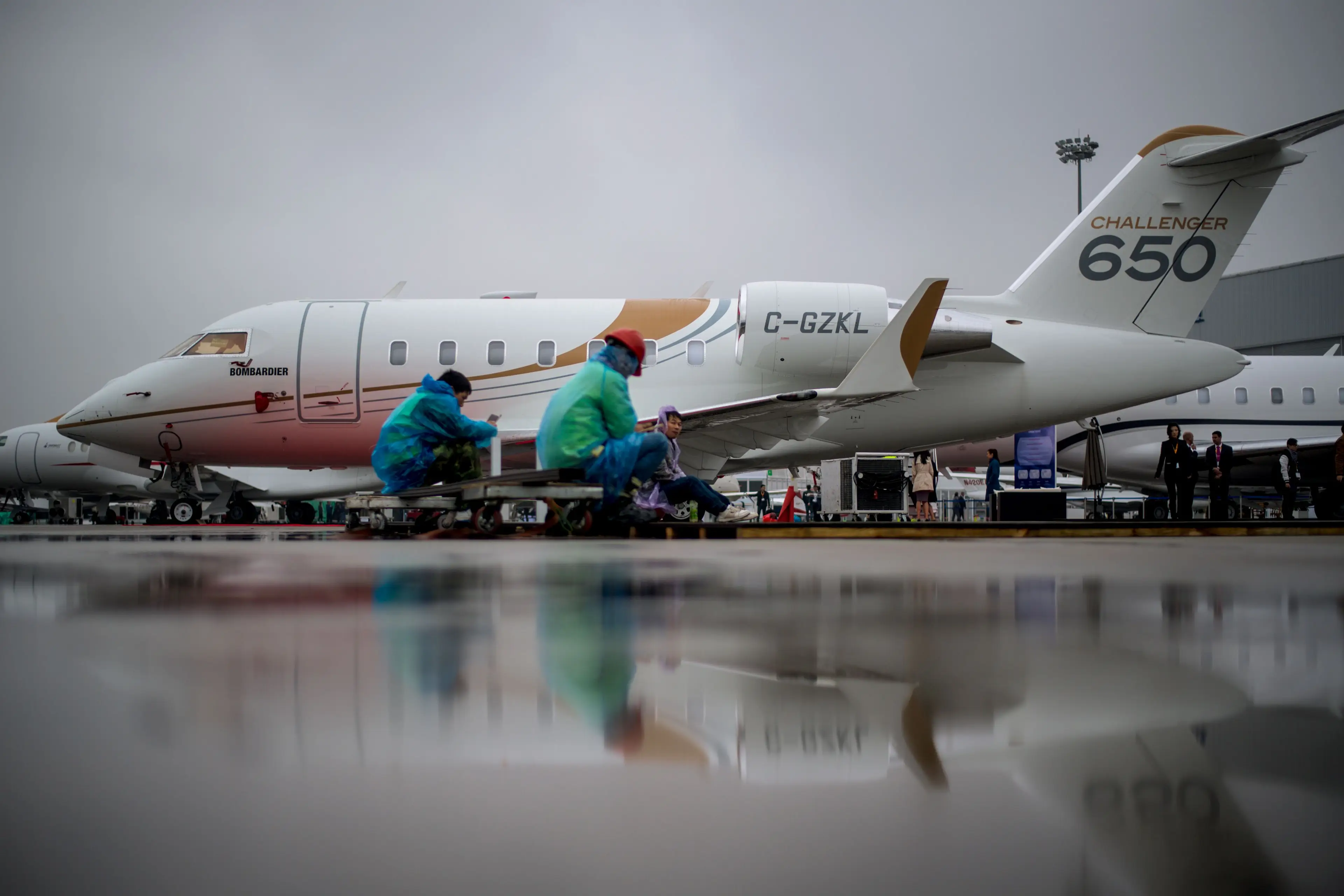 A Bombardier Challenger 650 jet, the same model owned by Shaquille O'Neal (JOHANNES EISELE/AFP via Getty Images)