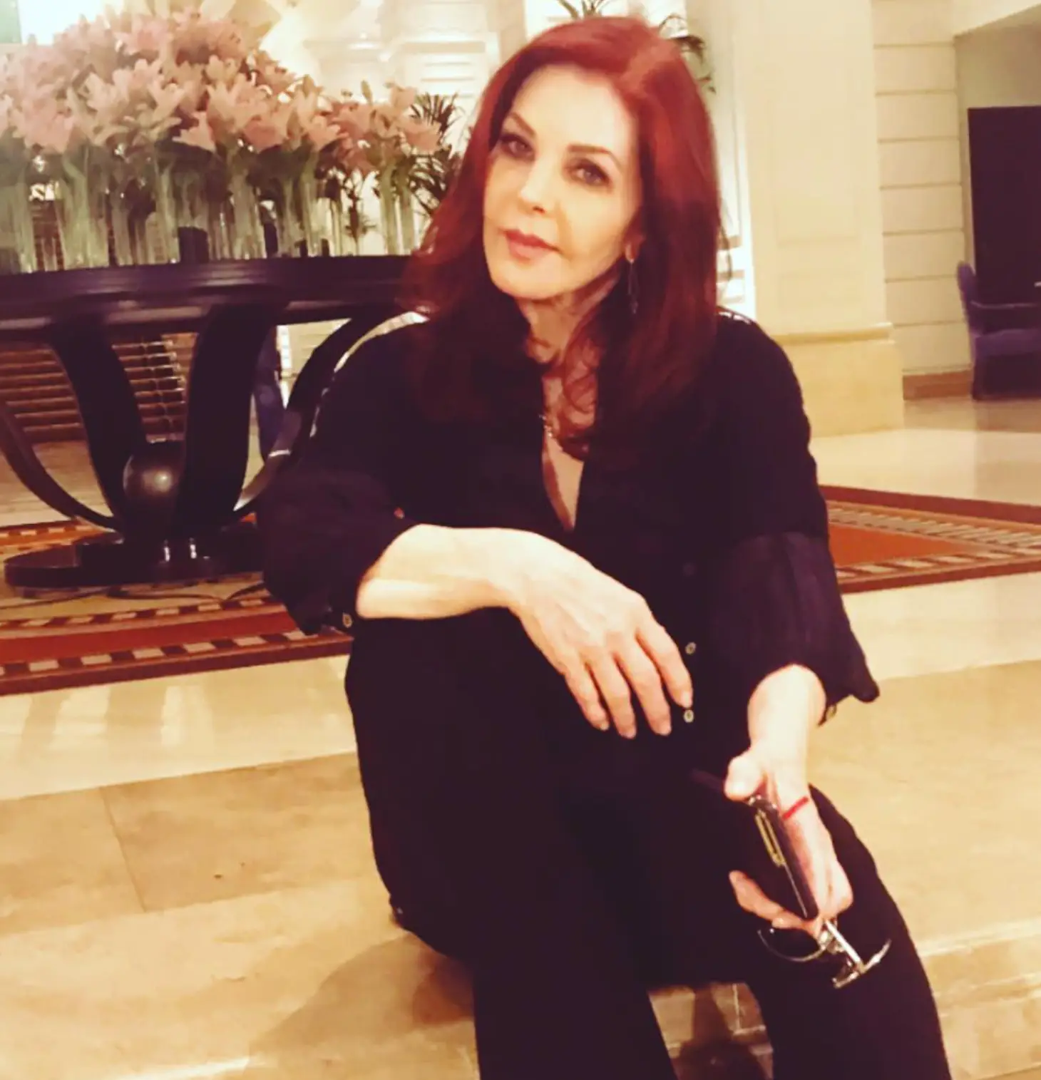 Presley got emotional during the panel for the Priscilla movie.