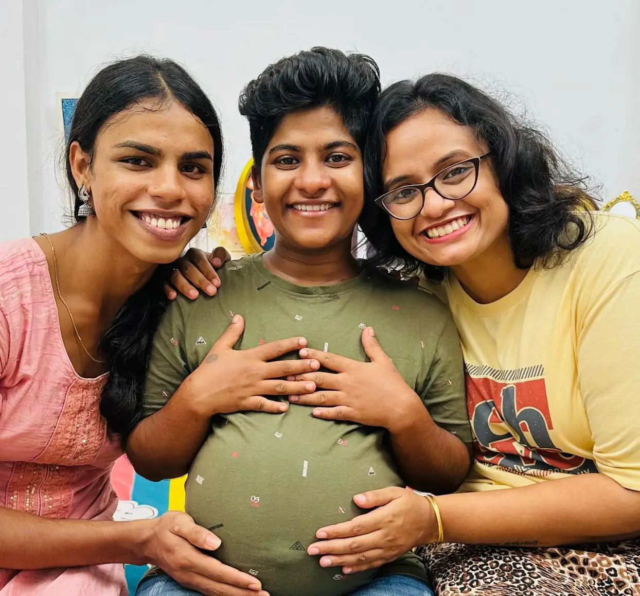 Zahhad is currently eight months pregnant.