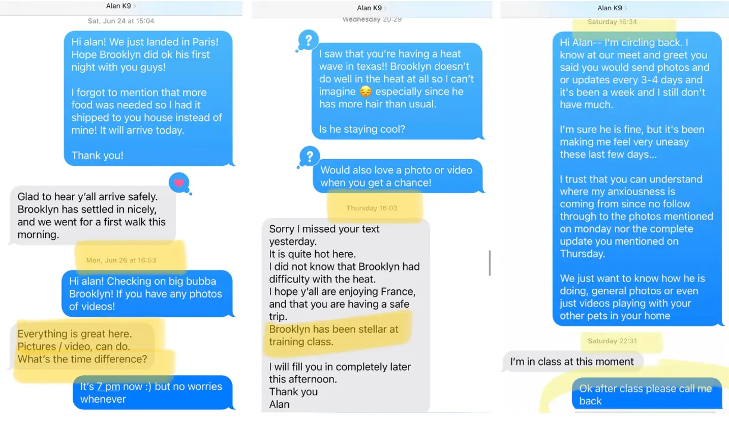 The couple claims the trainer never contacted them about the sudden death.