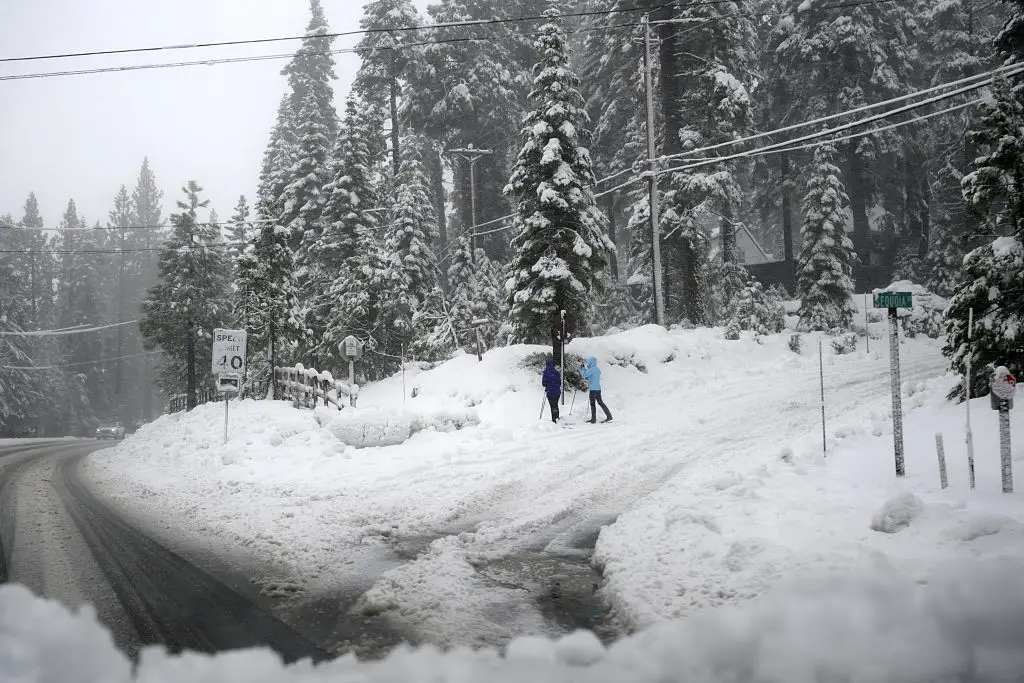 South Lake Tahoe in California on Christmas Day (Tayfun Coskun/Anadolu via Getty Images)