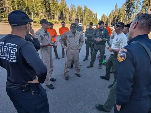 Emergency responders banded together to conduct the search (Facebook/Placer County Sheriff's Office)