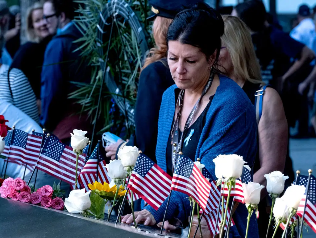 Julie Sweeney Roth has since remarried, had two children and continued volunteering with the 9/11 Memorial & Museum. (Photo by Craig Ruttle-Pool/Getty Images)