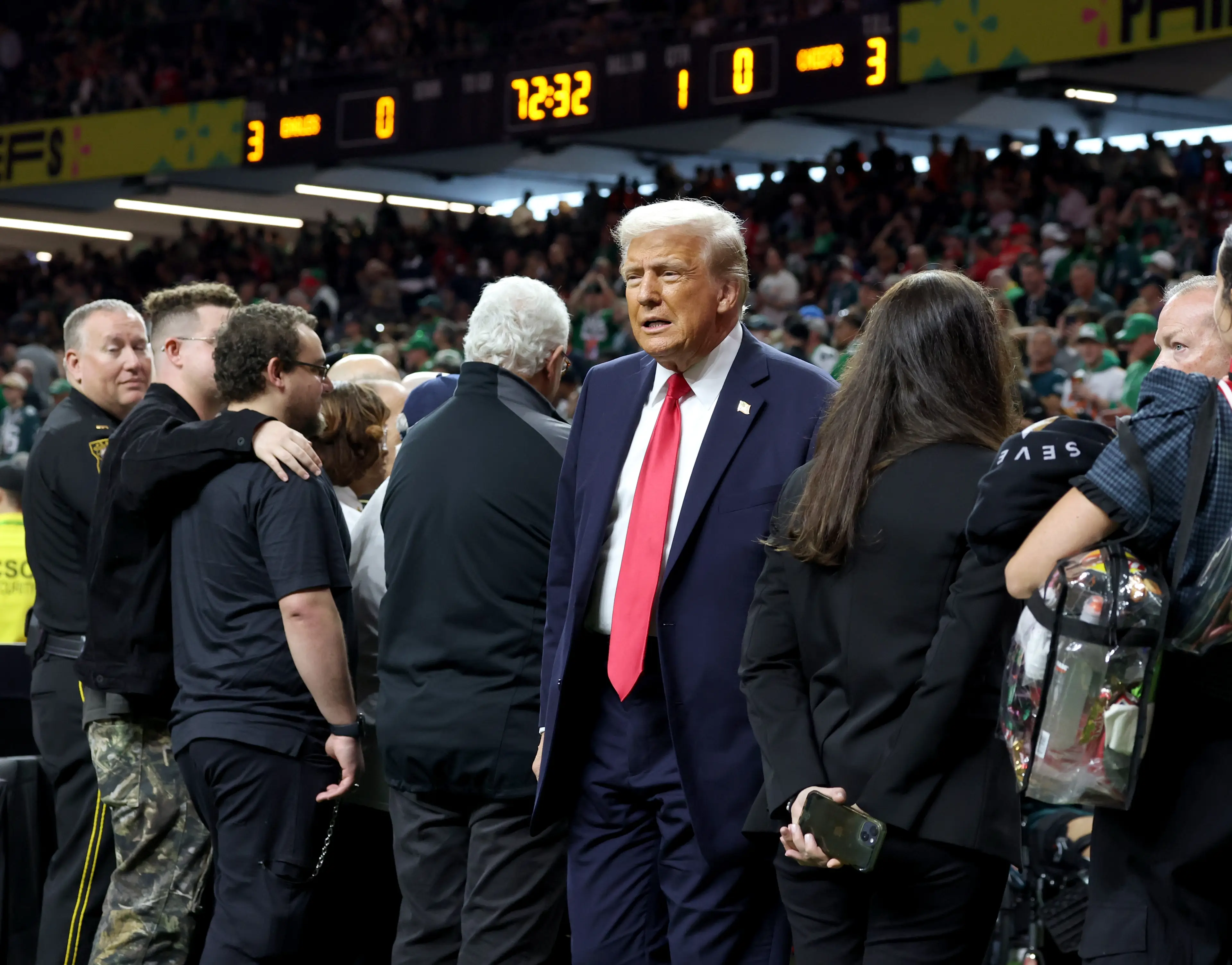Donald Trump attended the Super Bowl (Kevin Mazur/Getty Images for Roc Nation)