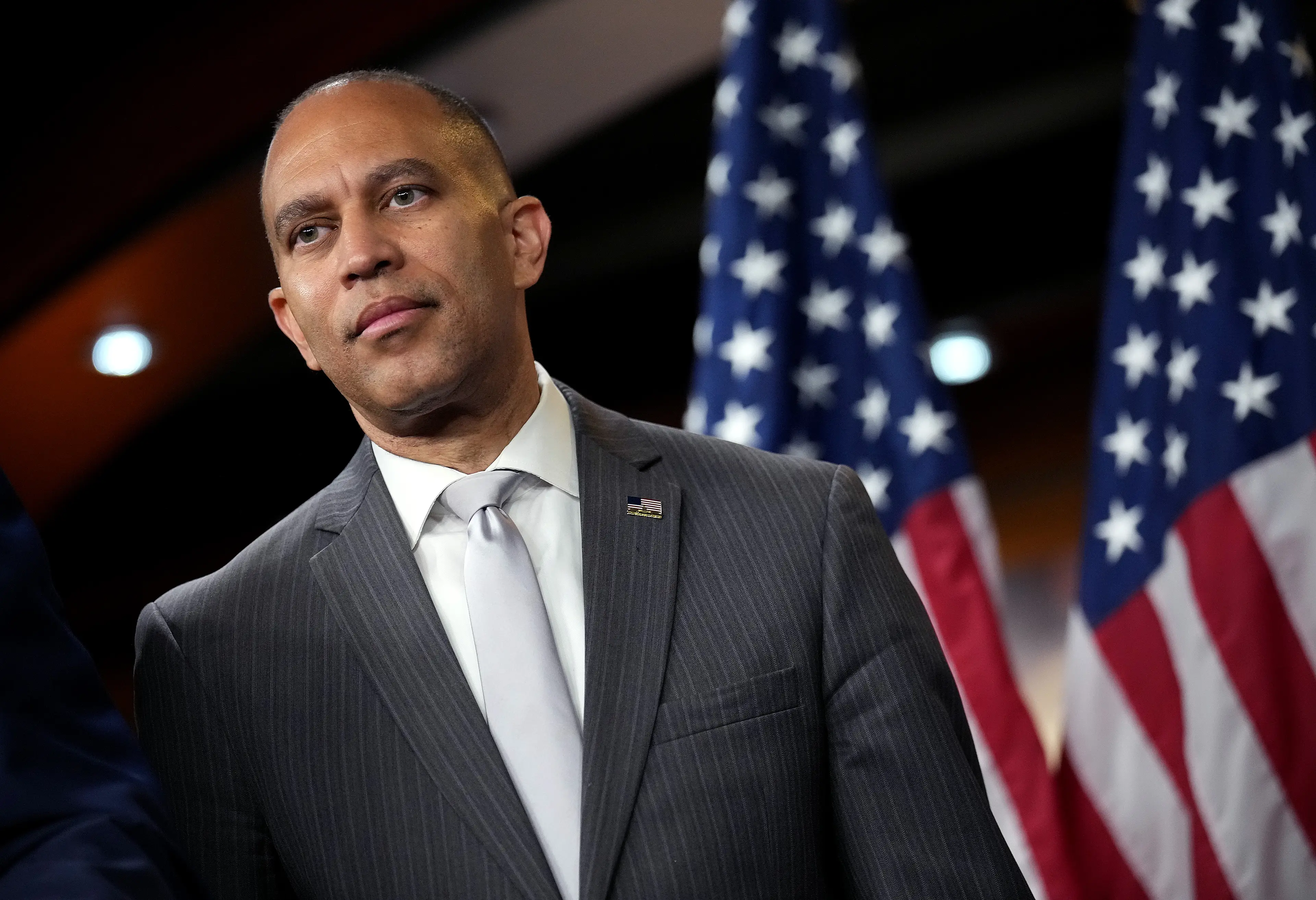 Hakeem Jeffries hit back at Donald Trump for the stunt (Kevin Dietsch/Getty Images)