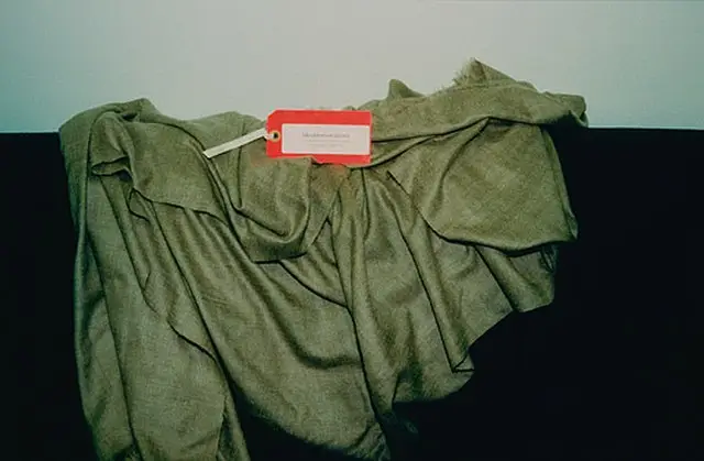 A confiscated shawl made of shahtoosh.