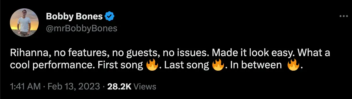 Fans loved the performance Rihanna gave.