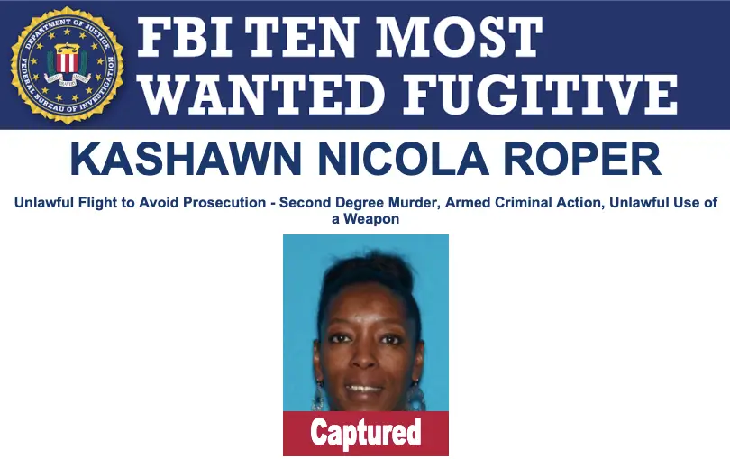 KaShawn Nicola Roper has been captured (FBI)