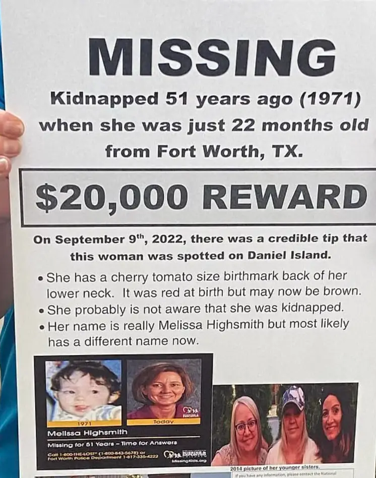 The family never gave up looking for Melissa.