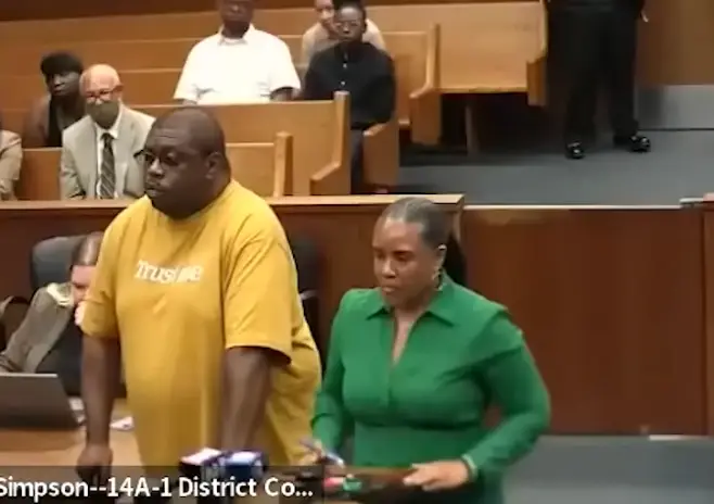 Harris was in court in the first place because he committed the crime of driving with a suspended license. (NBC News)