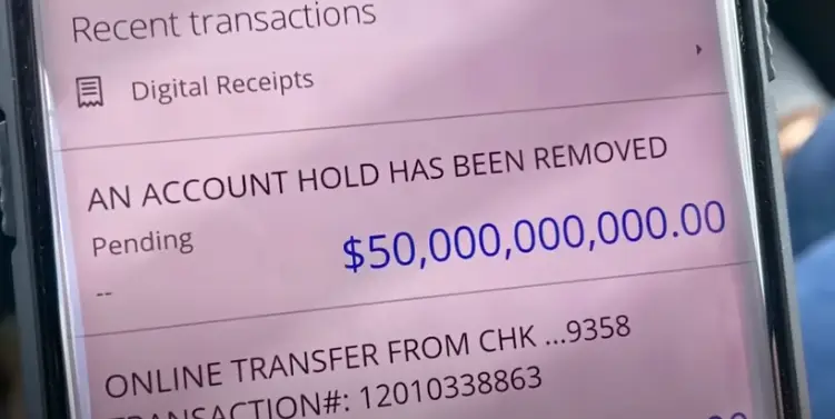 They were met with $50 billion in their account one morning (YouTube/Louisiana First News)