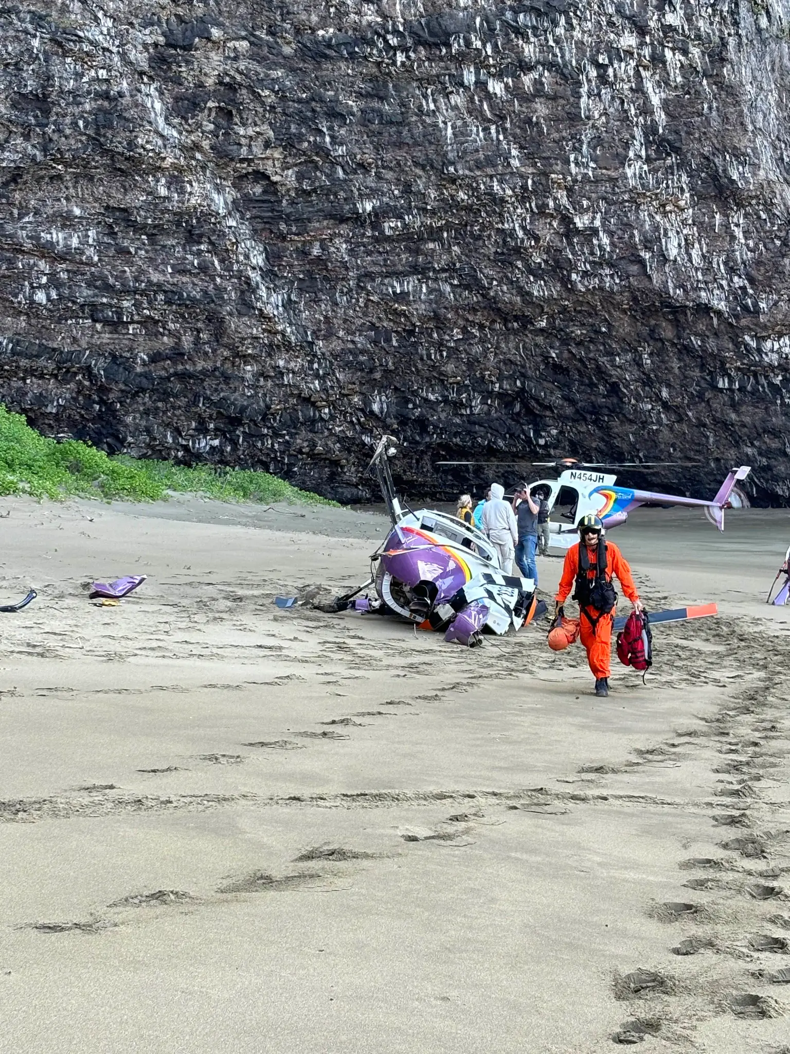 Kauai Fire Department were on hand following the crash.