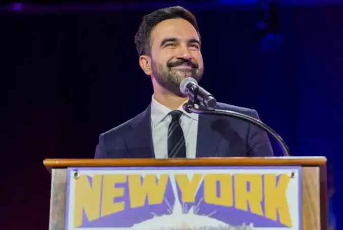 Mamdani said in his acceptance speech he refuses to apologize for being Muslim (Stephani Spindel/VIEWpress)