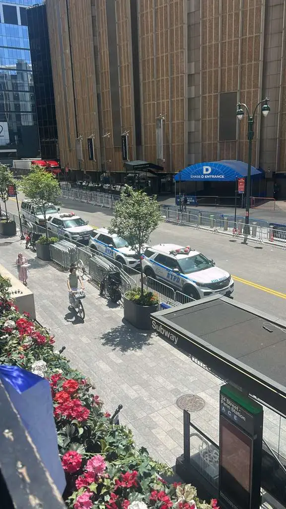 Security outside the arena has increased in recent days. (Fiach, The Rutherford)