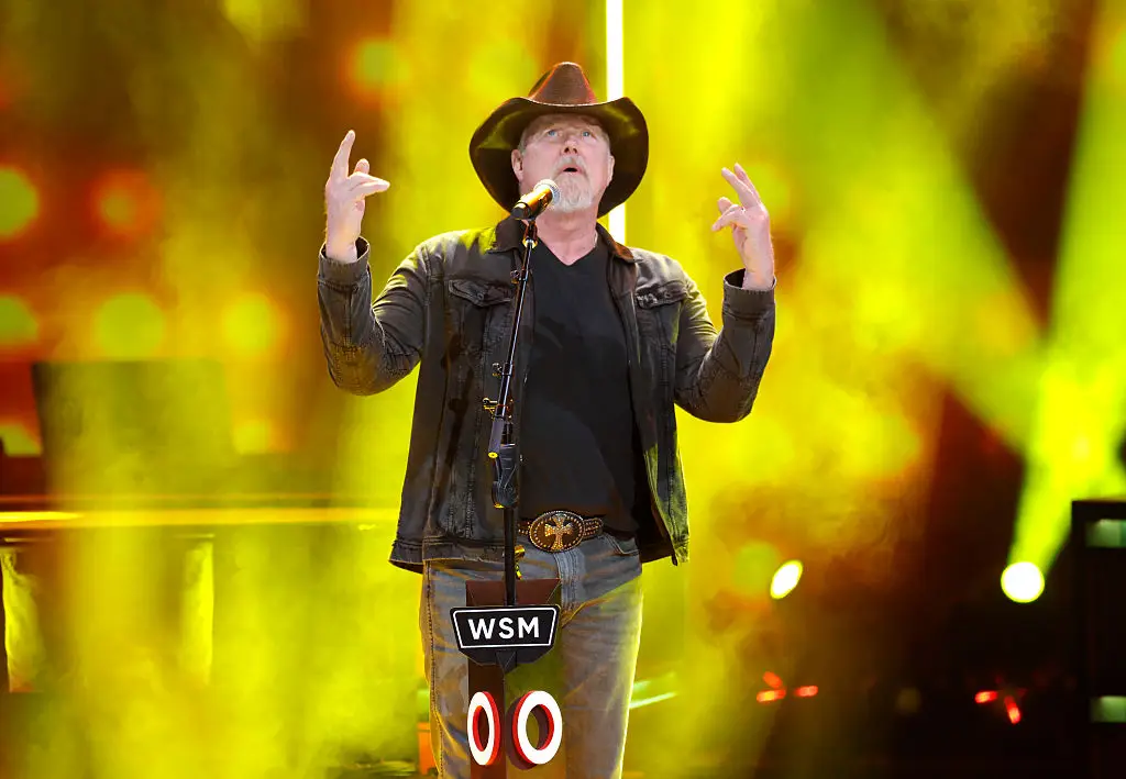 During a recent appearance on the "This Past Weekend with Theo Von" podcast, the 64-year-old country singer discussed his four marriages and how one of his exes "took it a little far" when asking him to leave, and shot him. (Photo by Jason Kempin/Getty Images)