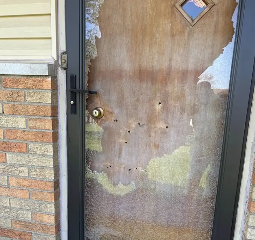 Gibson said that around 13 rounds were fired at his door (Rob Gibson)