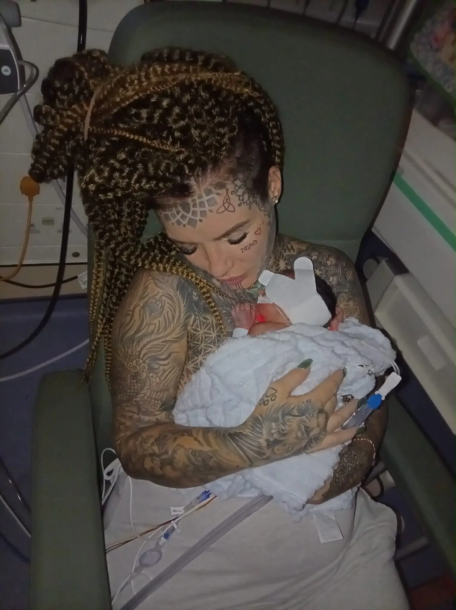 Amy at the hospital (SWNS)