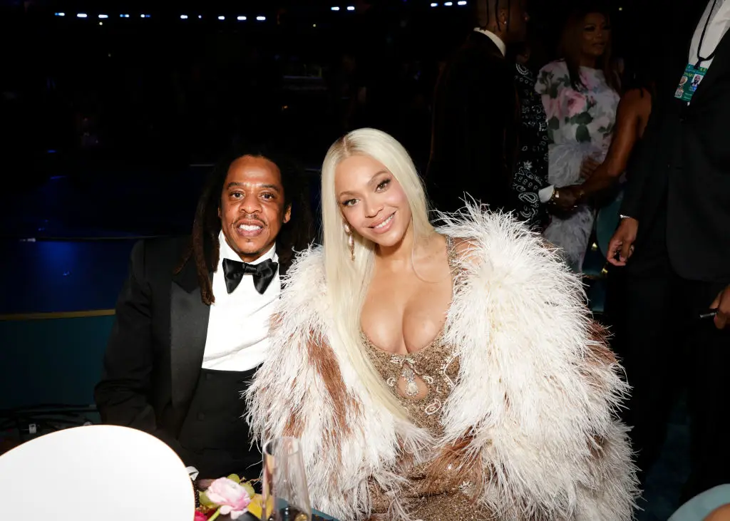 Jay-Z and wife Beyoncé at the Grammys last month (Francis Specker/CBS via Getty Images)
