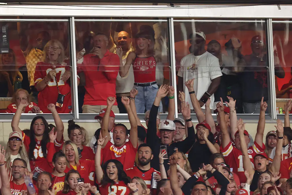 Most fans were able to enjoy the game without bothering Swift (Photo by Jamie Squire/Getty Images)