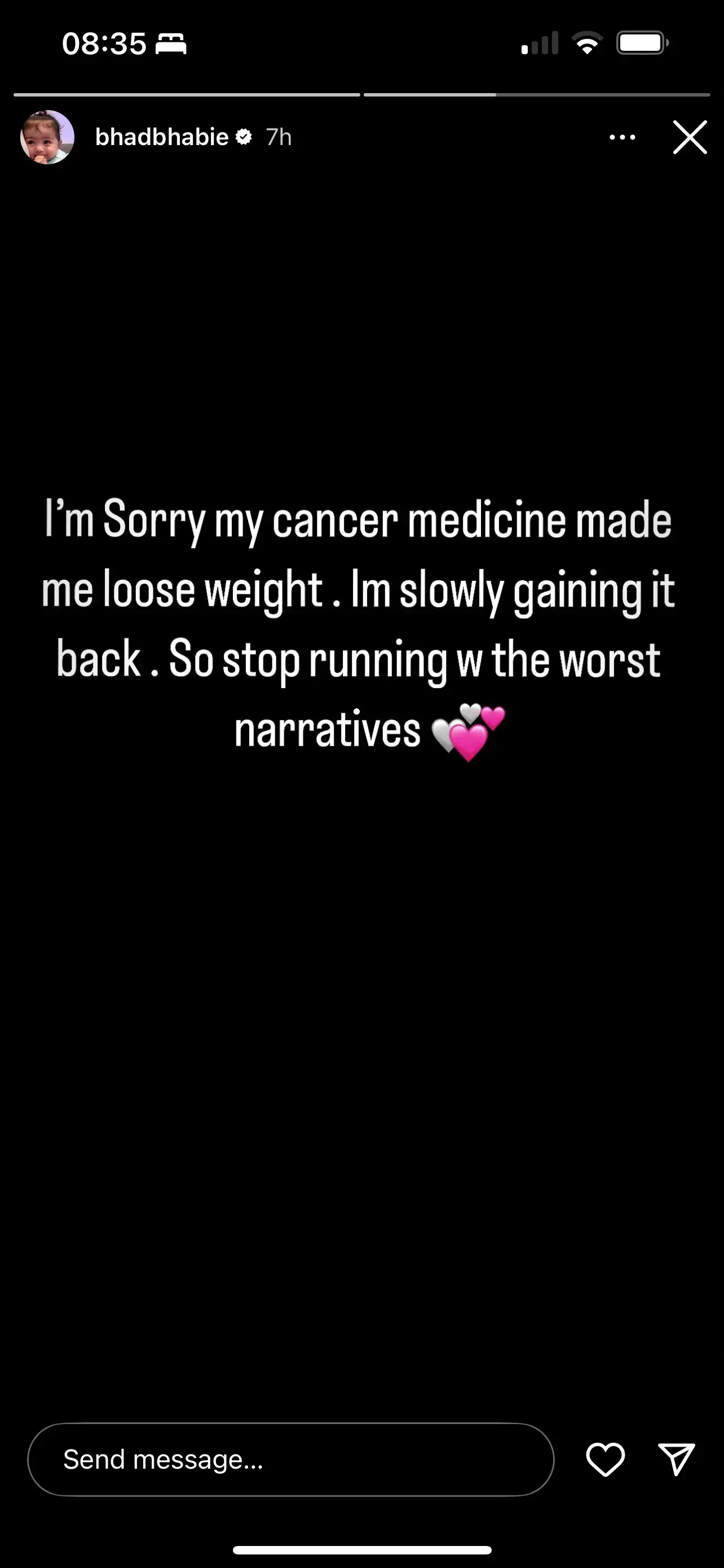 Bhad Bhabie shared the post to her Instagram on Friday Nov 8 (Bhad Bhabie/Instagram)