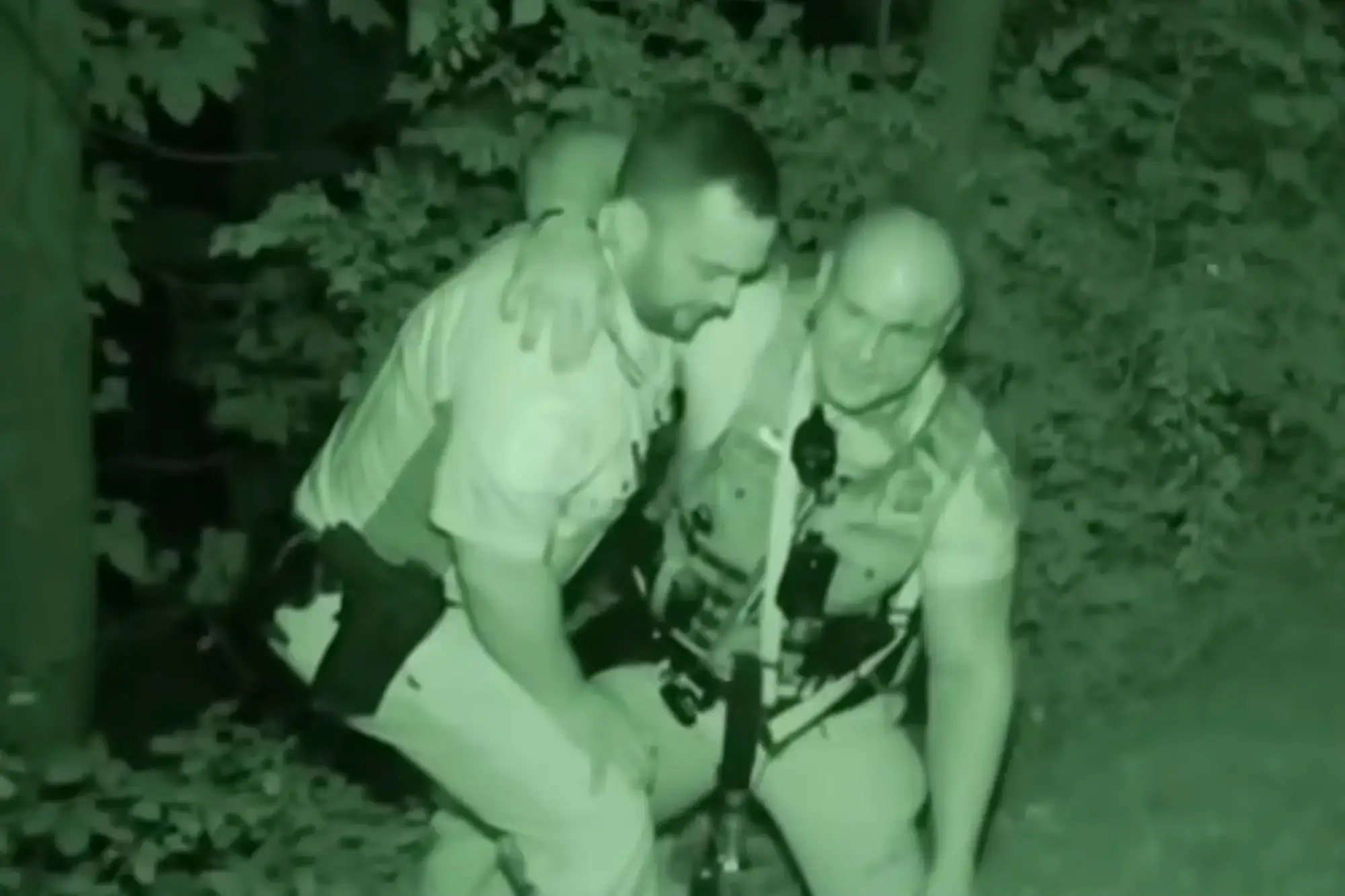 Swanger pictured shortly after being hit on the head by a rock (Peacock)