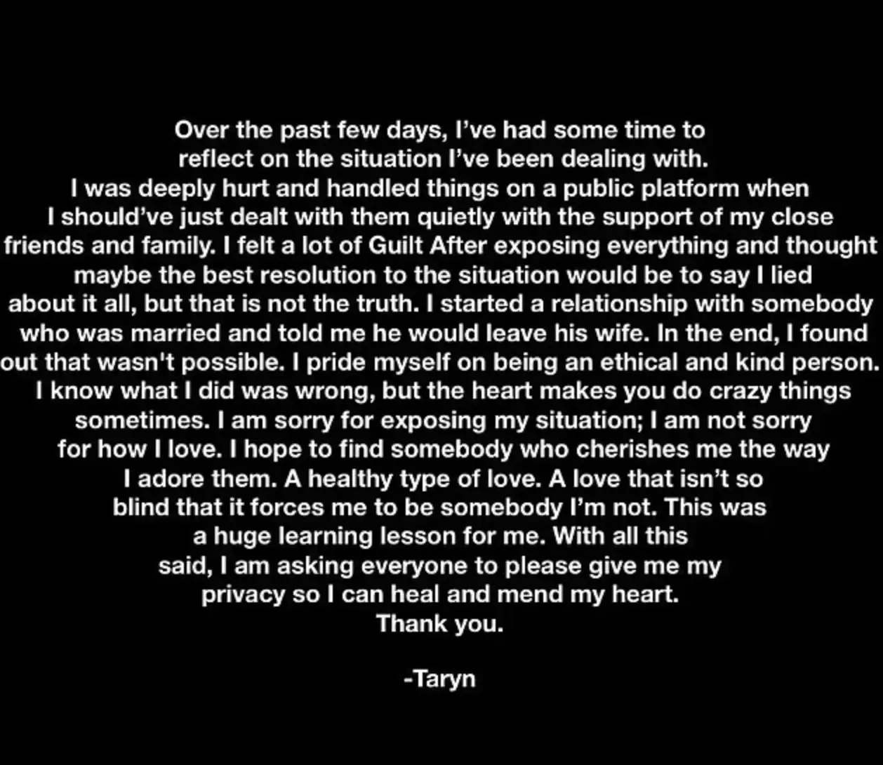 Taryn Manning has apologised.